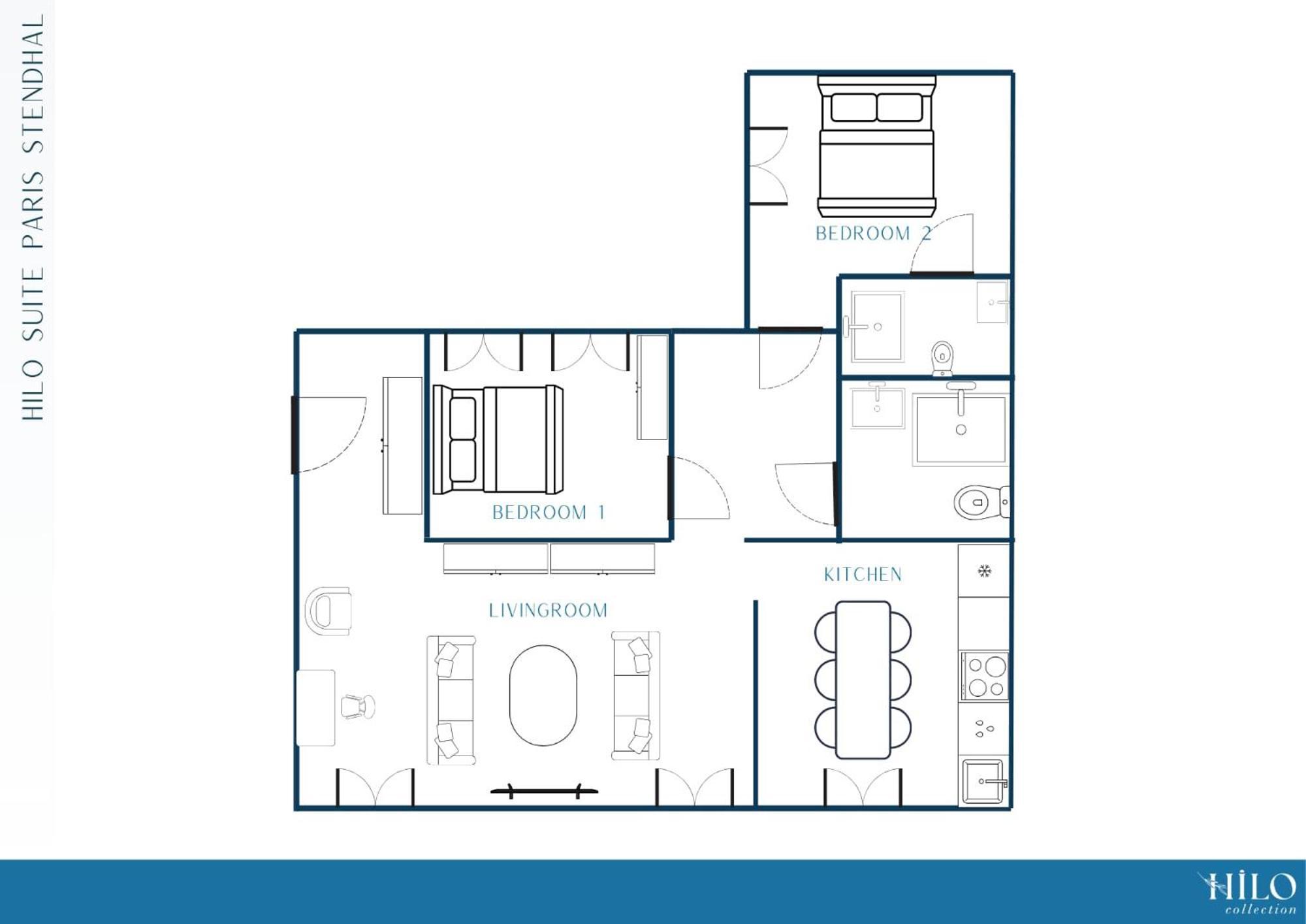 Apartment Hilo Stendhal - 6pers - 70m2 Paris